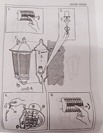 Montažní list Nástěnné venkovní svítidlo NAVEDO 93459 Eglo