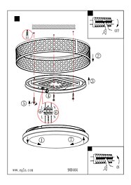 Montažní list Stropní světlo 900464 Luppineria Eglo bambus