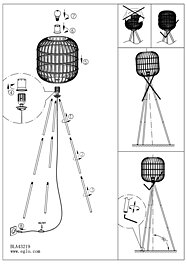 Montažní list Stojací lampa BORDESLEY 43219 Eglo