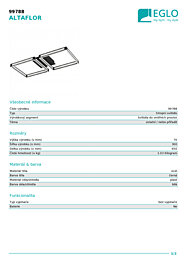 Montažní list Stropní svítidlo ALTAFLOR 99788 Eglo