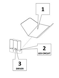 Montažní list Nástěnné LED svítidlo 3475-21-102 FLAP FABAS