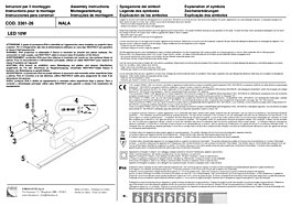 Montažní list Nástěnné LED světlo Fabas 3361-26-138 Nala 50cm