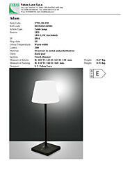 Montažní list Italská LED lampička ADAM 3701-30-350