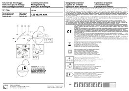 Montažní list Italské LED svítidlo Dual 3717-20-102 Fabas
