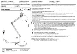 Montažní list Italská lampička Fabas 3015-30-102 bílá