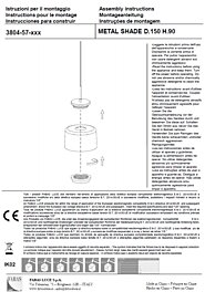 Montažní list Italské stínidlo 3804-57-101 průměr 15cm Fabas