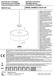Montažní list Italské stínidlo 3805-57-101 průměr 35cm Fabas