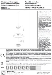 Montažní list Italské stínidlo 3804-56-101 Fabas pr.20cm