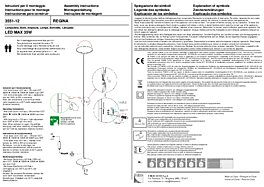 Montažní list Stmívatelná lampa Regina 3551-12-102 Fabas bílá DIMM CCT