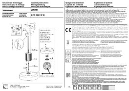 Montažní list Italské světlo Lunar 3800-40-102 Fabas stmívatelné