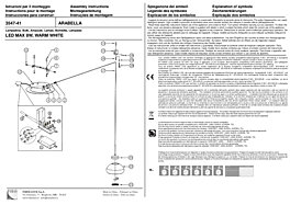 Montažní list Italské LED světlo Arabella 3547-41-125 Fabas jantar