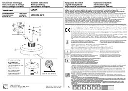 Montažní list Stropní světlo Quirk 3789-64-102 stmívatelné Fabas