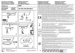 Montažní list Stropní světlo Quirk 3789-64-119 stmívatelné Fabas