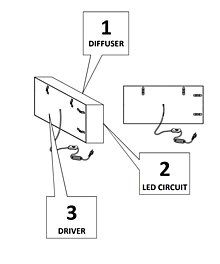 Montažní list Světelná LED polička 3471-26-215 WINDOW Fabas