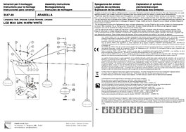 Montažní list Italské LED světlo 3547-49-102 Arabella Fabas