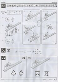 Montažní list LED světlo Roxana LED 15W 90cm chrom 4000K koupelnové