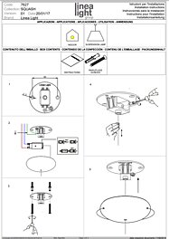 Montažní list Italské LED svítidlo 7627 Squash Linea light