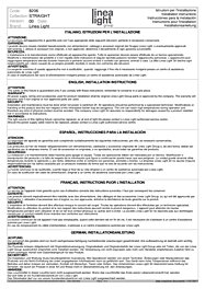 Montažní list Italské LED světlo 8206 LineaLight Straight_P3 černé