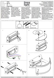 Montažní list Italské světlo Mille-W1 LED 7836 Linea light