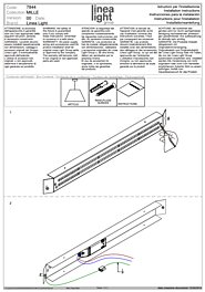 Montažní list Italské světlo Mille-W1 LED 7844 Linea light