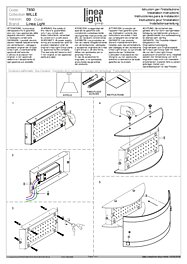 Montažní list Italské světlo Mille-W2 LED 7850 Linea light