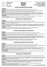 Montažní list Italské LED světlo 90349 LineaLight Antigua_P bílé