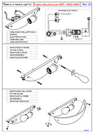 Montažní list Nástěnné svítidlo Artic 4662 LineaLight