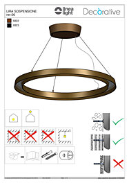 Montažní list Italské LED světlo Lira 9323 LineaLight černé