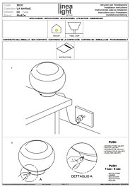 Montažní list Lampička LED 8630 Linea Light La Mariée_tab měděná