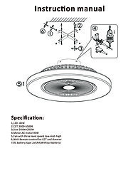 Montažní list Italský ventilátor Ring 7174 B CT Perenz s dálkovým ovladačem