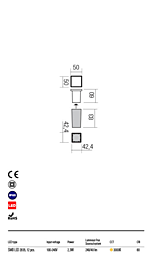 Montažní list Exteriérové zápustné LED svítidlo XPI 90040 3000K, Redo Group