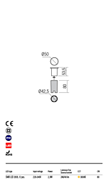 Montažní list Exteriérové zápustné LED svítidlo XPI 90042 3000K, Redo Group