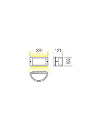 Montažní list Venkovní nástěnné LED svítidlo ASTI LED 90186 3000K, IP54, Smarter