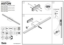 Montažní list Koupelnové světlo 01-3269 Redo group nad zrcadlo