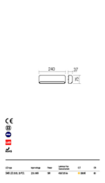 Montažní list Exteriérové nástěnné LED svítidlo SAPO 90071 3000K, Redo Group