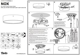 Montažní list Venkovní světlo 91044 Nox 22cm Redo group
