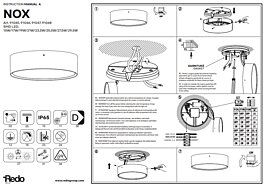 Montažní list Venkovní světlo 91045 Nox 30cm Redo group