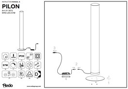 Montažní list Stmívatelná lampa Pilon 01-3012 Redo group