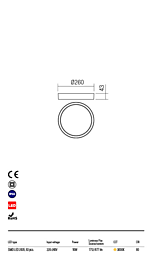 Montažní list LED světlo 90155 Ponza 26cm REDO Group venkovní