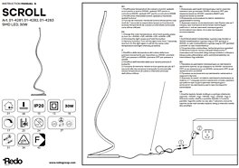 Montažní list Stmívatelná CCT lampa Scroll 01-4283 Redo group