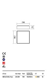 Montažní list LED světlo 90158 Marina 29,6x29,6 REDO Group venkovní