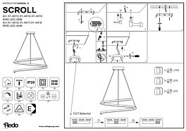 Montažní list Stmívatelné CCT světlo Scroll 01-4018 pr.75cm Redo group