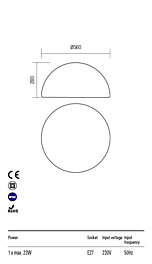 Montažní list Exteriérové svítidlo Blob 90169, Redo Group