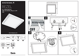 Montažní list Stropní LED svítidlo Bezel 9189 matná bílá Redo Group