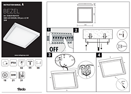 Montažní list Stropní LED svítidlo Bezel 9190 tmavě šedá Redo Group