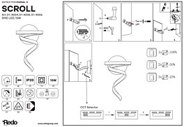 Montažní list Stmívatelné CCT světlo Scroll 01-4005 Redo group
