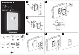 Montažní list Zápustné LED svítidlo Inner 9548 matná bílá 4000K Redo Group