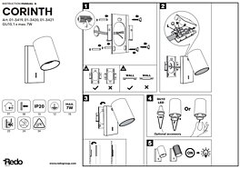 Montažní list Nástěnné světlo 01-3419 Corinth Redo group