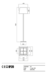 Montažní list Stojací lampa 01-1149 AB SCFSQ BG REDO Group