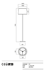 Montažní list Stojací lampa 01-1149 BR SCFR TR REDO Group